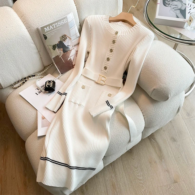 Women's Winter Knitted Dress - Image 3
